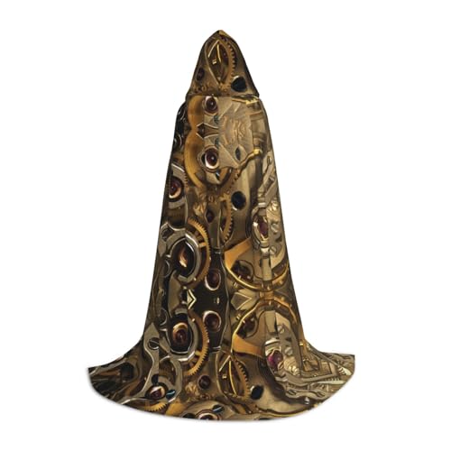 XLEWSIEU Coole Steampunk-Getriebe-Druck Kapuzenumhang für Teenager Weihnachten Hoodies Umhang Cosplay Cosplay Kostüme von XLEWSIEU