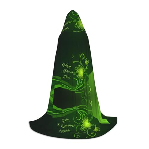 XLEWSIEU Kapuzenumhang mit Aufdruck "Happy St. Patrick's Day", für Teenager, Weihnachten, Cosplay, Cosplay-Kostüme von XLEWSIEU