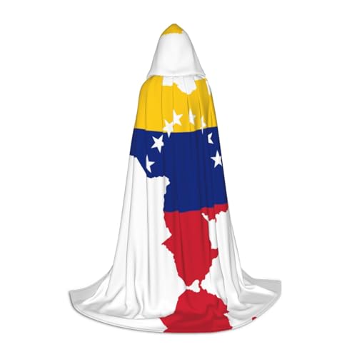 XLEWSIEU Kapuzenumhang mit Venezuela-Flagge, für Teenager, Weihnachten, Cosplay, Cosplay-Kostüme von XLEWSIEU