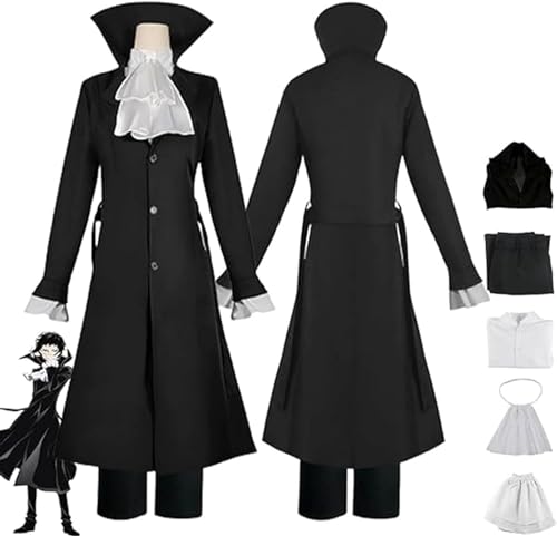 XLJLKJDS Anime Bungou Stray Dogs Ryunosuke Akutagawa Cosplay Kostüm Outfit für Männer Jungen, Nakahara Chuuya Uniform Komplettset Halloween Party Karneval Dress Up Anzug von XLJLKJDS