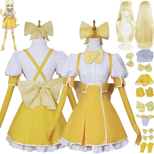 XLJLKJDS Anime Gushing Over Magical Girls Tenkawa Kaoruko Cosplay Kostüm Outfit Rollenspiel Uniform Komplettes Set Halloween Party Dress Up Anzug mit Perücke Kopfschmuck für Frauen Mädchen von XLJLKJDS