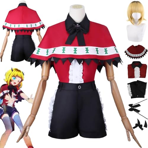 XLJLKJDS Anime Oshi No Ko Memu Cho Cosplay Kostüm Outfit Hoshino Rubii Uniform Komplettset Halloween Karneval Party Dress Up Anzug mit Kopfschmuck Perücke von XLJLKJDS