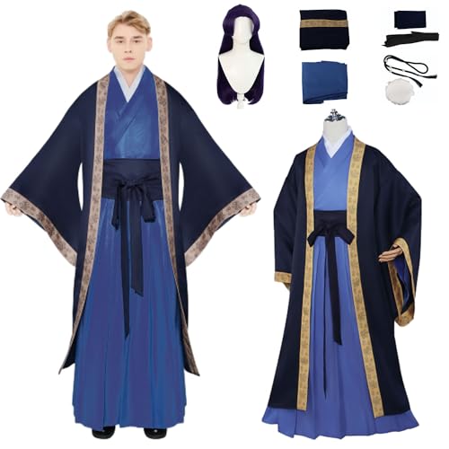 XLJLKJDS Anime The Apothecary Diaries Jinshi Cosplay Kostüm Perücke für Männer Maomao Charakter Uniform Robe Anzug Halloween Dress Up Outfits Komplettes Set Karneval Party Geschenke von XLJLKJDS