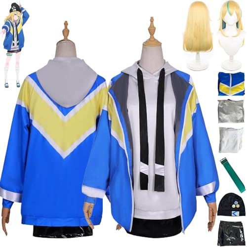 XLJLKJDS Anime Yamanochi Kanon Cosplay Kostüm Outfit Qualle kann nicht in der Nacht schwimmen Uniform Komplettset Halloween Karneval Party Dress Up Anzug mit Hut Perücke für Frauen Mädchen von XLJLKJDS