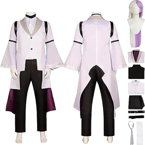 XLJLKJDS Bungou Stray Dogs Kostüm für Jungen, Staffel 4 Sigma Komplettset Robe Kleid, Sigma Cosplay Kostüm mit Perücke von XLJLKJDS