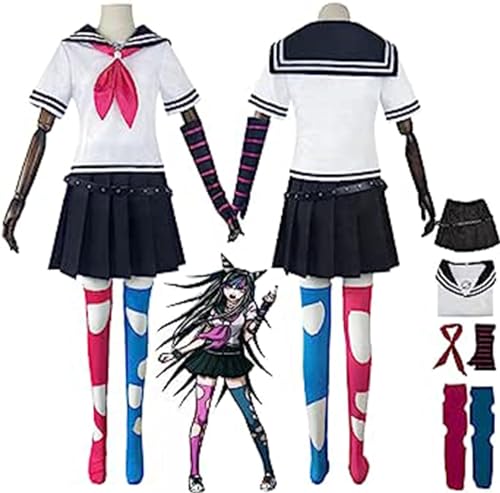 XLJLKJDS Dangan-ronpa Cosplay-Kostüm, Charakter Ibuki Mioda Fancy Robe Dress Uniform, Anime-Themen-Halloween-Jackenkleid-Kimono-Umhang mit Zubehör von XLJLKJDS