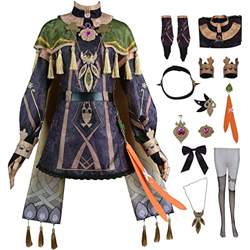 XLJLKJDS Genshin Impact Collei Cosplay Kostüm Komplettset Genshin Cosplay Kostüm Halloween Karneval Party Bühnenkostüm von XLJLKJDS