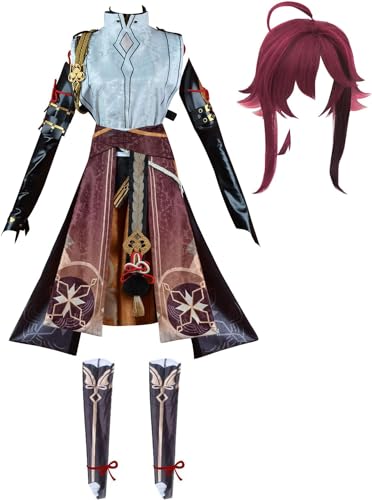 XLJLKJDS Genshin Impact Cosplay Kostüm Shikanoin Heizou Rollenspiel Halloween Outfits Perücke Komplettset Genshin Charakter Halloween Dress Up für Erwachsene von XLJLKJDS