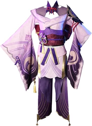 XLJLKJDS Halloween Raiden Shogun Cosplay Kostüm Set Cosplay Kostüm Uniform Komplettes Set Rolle Cosplay Show Halloween Karneval Outfit für Erwachsene von XLJLKJDS