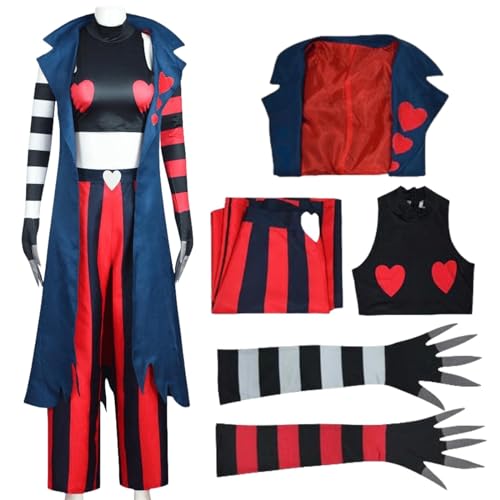 XLJLKJDS Velvet Hazbin Hotel Cosplay-Kostüm, modisches Dämonenkönigin-Velvette-Cosplay-Outfit für Halloween von XLJLKJDS