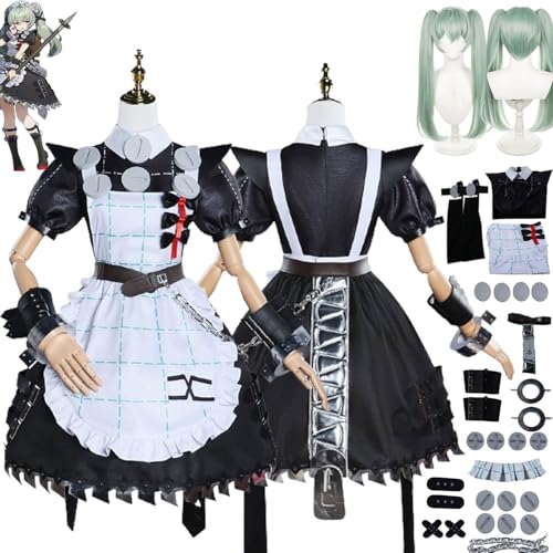 XLJLKJDS Zenless Zone Zero Corin Wickes Cosplay Kostüm Outfit Spielcharakter Uniform Kleider Komplettset Halloween Karneval Party Dress Up Anzug mit Perücke Kopfschmuck für Frauen Mädchen von XLJLKJDS