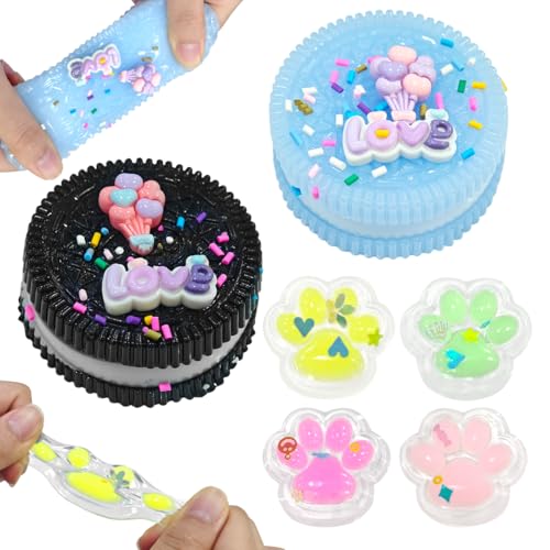 2 Stück Biscuit Stress Relief Toy, 4 Stück Squishy Spielzeug Katzenpfoten, Squishy Cat Paw Set, Soft Squeeze Toys, Montessori Sensorisches Quetschspielzeug für Kinder Erwachsene 2 Stück Biscuit Stress Relief Toy, 4 Stück Squishy Spielzeug Katzenpfoten, Squishy Cat Paw Set, Soft Squeeze Toys, Montessori Sensorisches Quetschspielzeug für Kinder Erwachsene von XLZJYIJ