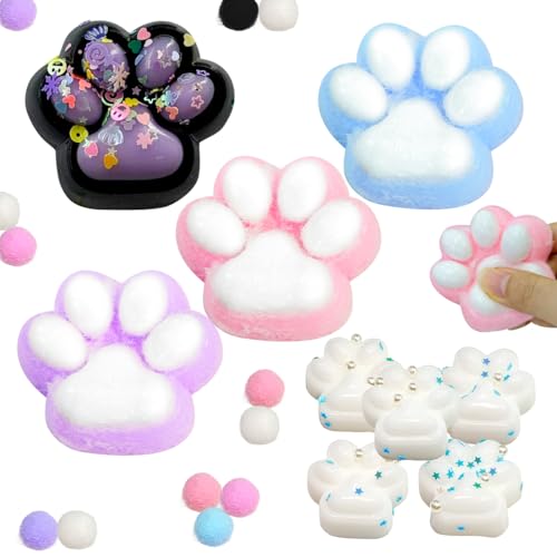 Cat Paw Squishy, 4 x Spielzeug Katzenpfoten, 5 x Mini Taba Squishy Cat Paw, Soft Squeeze Toys, Pfoten Squishy, Squishy Katze Pfote, Montessori Sensorisches Quetschspielzeug für Kinder Erwachsene Cat Paw Squishy, 4 x Spielzeug Katzenpfoten, 5 x Mini Taba Squishy Cat Paw, Soft Squeeze Toys, Pfoten Squishy, Squishy Katze Pfote, Montessori Sensorisches Quetschspielzeug für Kinder Erwachsene von XLZJYIJ
