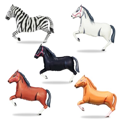 5 Stück Pferde Folienballon 75 x 103 cm, XXL Pferd Geburtstag Riesenballon, Giant Pferd Ballon, Pferd FöRmige Luftballons, Folienballon Pferd, Pferde für Geburtstag Feste Tier Thematische Party Deko 5 Stück Pferde Folienballon 75 x 103 cm, XXL Pferd Geburtstag Riesenballon, Giant Pferd Ballon, Pferd FöRmige Luftballons, Folienballon Pferd, Pferde für Geburtstag Feste Tier Thematische Party Deko von XLZJYIJ
