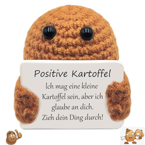 Positive Potato Pocket Hug Geschenk, Positive Kartoffel Puppe Mini-Plüsch Figuren Lustige, Lustige Positive Kartoffel Puppe Kartoffel Plüschtiere Puppe, Mutmacher Geschenk, Geschenke für Freund von XLZJYIJ