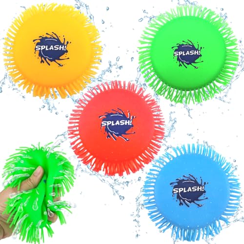 Wasser Frisbee, 4 Stück Wasserfrisbee Splash, Wasser Wurfscheibe aus Schaumstoff und Silikon, Wurfscheibe Wasserspielzeug, Sensorisches Stressabbau Poolspielzeug für Kinder Wasser Frisbee, 4 Stück Wasserfrisbee Splash, Wasser Wurfscheibe aus Schaumstoff und Silikon, Wurfscheibe Wasserspielzeug, Sensorisches Stressabbau Poolspielzeug für Kinder von XLZJYIJ