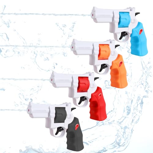 Wasserpistolen für Kinder, 4 Stück Wasser Spritzpistole Kunststoff, Wasserspritzpistole Klein mit Großer Reichweite bis zu 8-10 Meter, Wasserpistole Spielzeug für Sommerpartys im Freien Wasserpistolen für Kinder, 4 Stück Wasser Spritzpistole Kunststoff, Wasserspritzpistole Klein mit Großer Reichweite bis zu 8-10 Meter, Wasserpistole Spielzeug für Sommerpartys im Freien von XLZJYIJ
