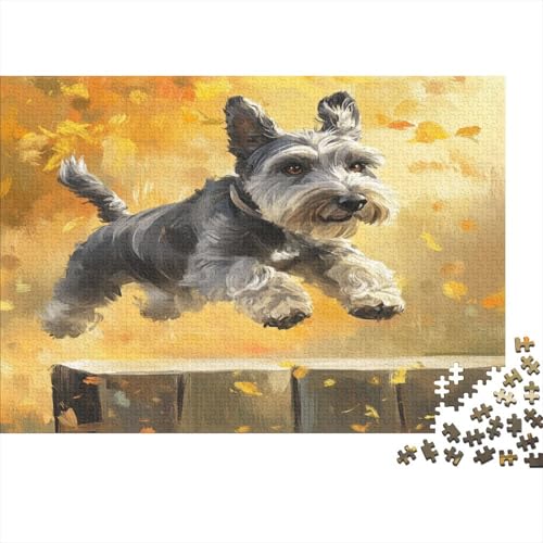 Schnauzer Puzzle 1000 Teile Erwachsene, Puzzlespiel Jigsaw Puzzles Erwachsenen Puzzlespiel Puzzel 1000pcs (75x50cm) von XMABDIEPO