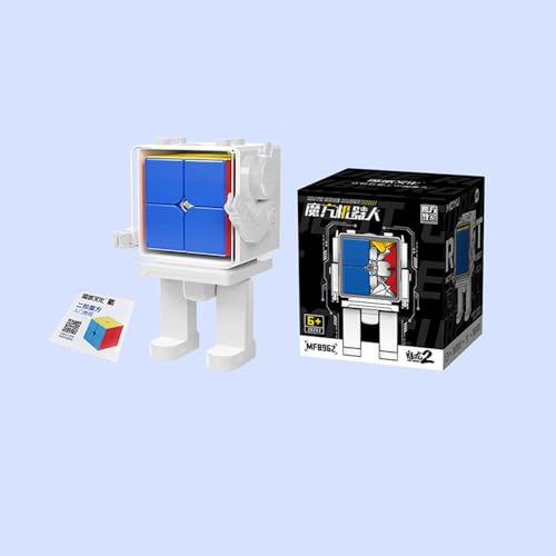 XMDCuber MoYo Meilong 2x2 Cube Stickerless, Meilong Robot Display Box Edition 2x2x2 Speed Cube, Fun educational toys for collectible display von XMDCuber