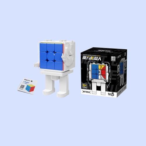 XMDCuber MoYo Meilong Roboter 3x3 Cube Stickerless, Meilong Robot Display Box Edition 3x3x3 Speed Cube 55mm, Fun educational toys for collectible display (3x3) von XMDCuber