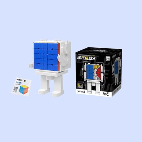 XMDCuber MoYo Meilong Roboter 5x5 Cube Stickerless, Meilong Robot Display Box Edition 5x5x5 Speed Cube 60mm, Fun educational toys for collectible display (5x5) von XMDCuber