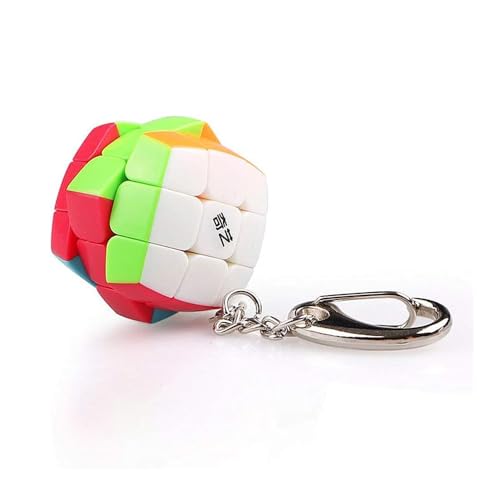 XMDCuber QY Toys 3x3 Keychain Cube Mini Stickerless, 3CM Keyring Magic Cube 3x3x3 Easy to Carry small and Delicate von XMDCuber