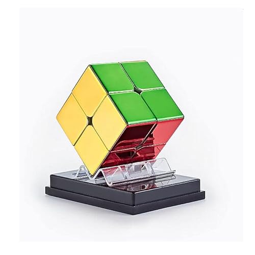 XMDCuber Speed Cube, 2 x 2 magnetische Geschwindigkeitswürfel Aufkleber ohne Spiegel reflektierend Würfel glänzend Puzzle Würfel 2x2x2 von XMDCuber