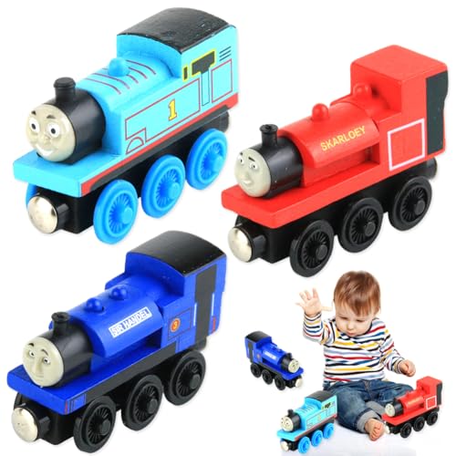 XNAUVOI 3 pcs Mini Spielzeugautos, Zug Spielzeugauto Modell, Interaktives Puzzle Spielzeug Eisenbahn Spielzeug für Kinder Geschenkspiele Zug Spielzeug, für Kinder Im Alter Von 3+ Jahre von XNAUVOI