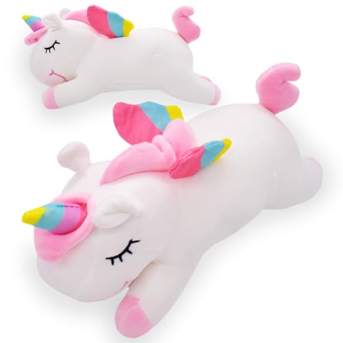 XNAUVOI Einhorn Plush Toy,Einhorn Stuffed Animals,Niedliche Plüschtier Puppe,Einhorn Kissen Stofftier Süße Plüschtier für Kinder Mädchen Puppe Geschenk (30cm) von XNAUVOI