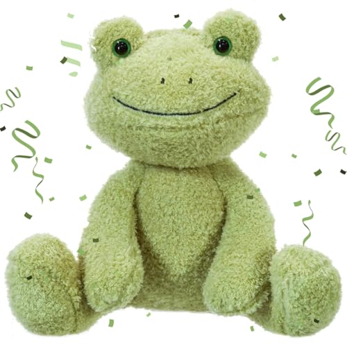 XNAUVOI Frosch Kuscheltier Kinder,Frosch Kuscheltier Plüsch,Frosch Plüsch, Frosch Weiche Und Komfortable Kuscheltier Frosch Plüschpuppe-25cm von XNAUVOI