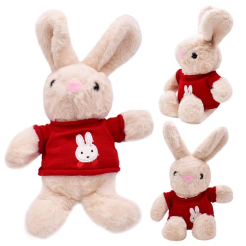 XNAUVOI Kaninchen Tier Kuscheltier, 30 cm Khaki Kaninchen Stofftier Plüschtier, Hase Plüsch Puppe Kuscheltier Tier Kissen Kaninchen Plush für Mädchen, Jungen Home Decor für Weihnachten Geburtstag von XNAUVOI