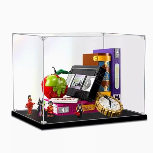 Acryl-Display-Box, kompatibel mit Lego 43227 Villain Collection Model Kit, verdickter Boden, Sammlergeschenk-Display-Box, Aufbewahrungsbox (nur Box) (2 mm) von XNDSGJU