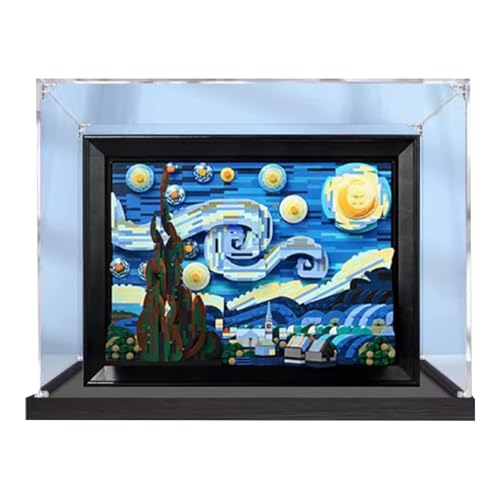 Acryl-Displaybox, kompatibel mit Lego 21333 Starry Moon Night Starry Sky Modell, selbstmontierender transparenter Staubschrank, Sammler-Organizer (nur Box) (2 mm) von XNDSGJU