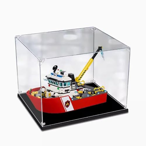 Acryl-Displaybox, kompatibel mit Lego 60109 Schiffsbasis, Sammlerstück, Geschenkvitrine Organizer (nur Box) (3 mm) von XNDSGJU