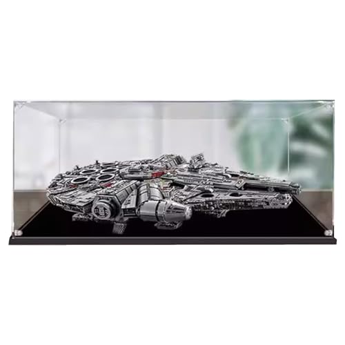 Acryl-Displaybox, kompatibel mit Lego 75192 Ultimate Millennium Falcon Modell, selbstmontierender transparenter Staubschrank, Sammler-Organizer (nur Box) (2 mm) von XNDSGJU