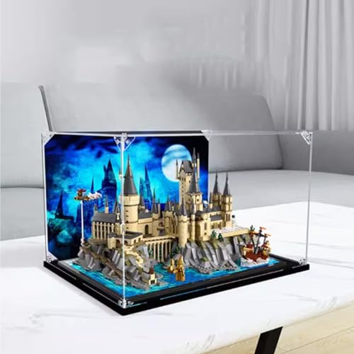 Acryl-Displaybox, kompatibel mit Lego 76419 Castle Modellbausatz, verdickter Boden, Sammlerstück-Geschenk-Displaybox, Aufbewahrungsbox (nur Box) von XNDSGJU