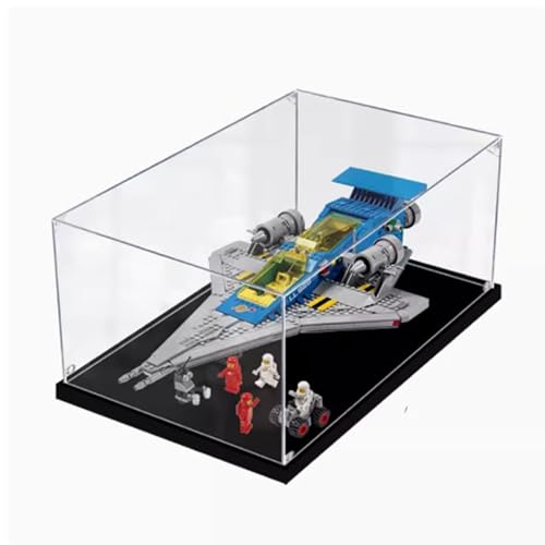 Transparente Acryl-Displaybox, kompatibel mit Lego 10497 Galaxy Explorer-Modell, staubdichte Display-Geschenke, schützen Dekorationen, Sammlerstücke, Aufbewahrungs-Organizer (nur Box) (3 mm) von XNDSGJU