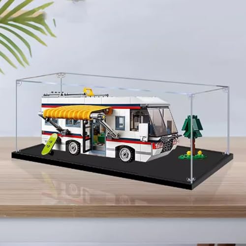 Transparente Acryl-Displaybox, kompatibel mit Lego 31052 Camper-Modell, staubdichte Präsentationsgeschenke, schützen Dekorationen, Sammlerstücke, Aufbewahrungs-Organizer (nur Box) (2 mm) von XNDSGJU