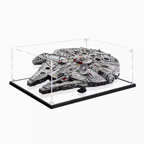 Transparente Acryl-Displaybox, kompatibel mit Lego 75192 Millennium Falcon-Modell, staubdichte Präsentationsgeschenke, schützen Dekorationen, Sammlerstücke, Aufbewahrungs-Organizer (nur Box) (Spiegel von XNDSGJU