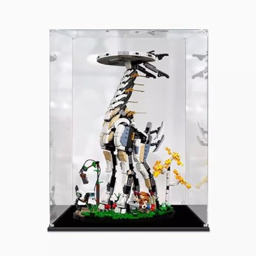 Transparente Acryl-Displaybox, kompatibel mit Lego 76989 Longnecks-Modell, staubdichte Präsentationsgeschenke, schützen Dekorationen, Sammlerstücke, Aufbewahrungs-Organizer (nur Box) (2 mm) von XNDSGJU