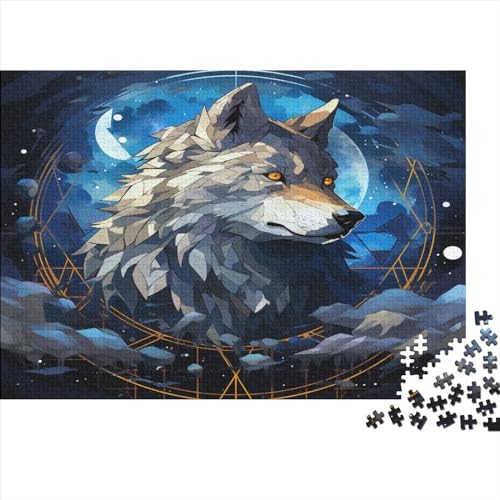 Wolf Puzzlespiel 1000 Teile Jigsaw Puzzle 1000 Puzzle FüR Erwachsene Kinder Senioren Erwachsenen Puzzlespiel Puzzel 1000pcs (75x50cm) von XNWRZCJXL