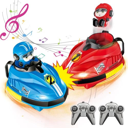 XPJBKC Auto Ferngesteuert Kinder, Ferngesteuertes Gegeneinander Spielzeugauto, RC Autoscooter Kinder Ferngesteuert, 360° Drift RC Auto Spielzeug mit Licht Musik für Kinder ab 3 Jahre von XPJBKC