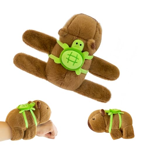 XPJBKC Capybara Kuscheltier, Capybara Plüschtier Schnapparmband, Snap Armband Geschenke, Capybara Plüschtier Klatscharmband Kleine Mitbringsel für Jungen & Mädchen (Mit Schildkröten) XPJBKC Capybara Kuscheltier, Capybara Plüschtier Schnapparmband, Snap Armband Geschenke, Capybara Plüschtier Klatscharmband Kleine Mitbringsel für Jungen & Mädchen (Mit Schildkröten) von XPJBKC