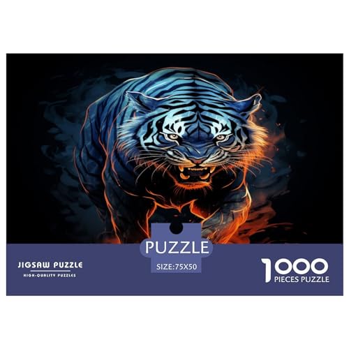 Tiger Puzzle 1000 Teile Erwachsener Kniffel Spaß Für Die Ganze Familie - Abwechslungsreiche 1000 Puzzleteilige Motive Puzzle Erwachsene, Puzzel 1000pcs (75x50cm) von XRAZBDOET