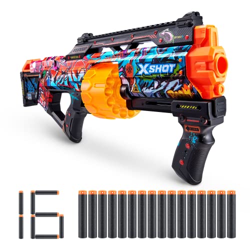 X-Shot Skins Last Stand, Graffiti, Schaumstoffdart-Blaster (16 Darts) von XShot