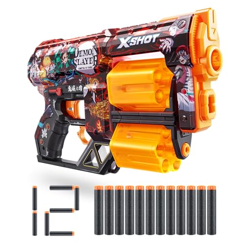 XShot 36769 Skins Dread Blaster ZURU Demon Slayer (12 Darts) von XShot