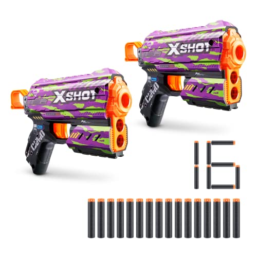 XSHOT Skins Flux Crucifer 2er Set, 16 Schaumstoffdarts mit Air-Pocket-Technologie von XShot