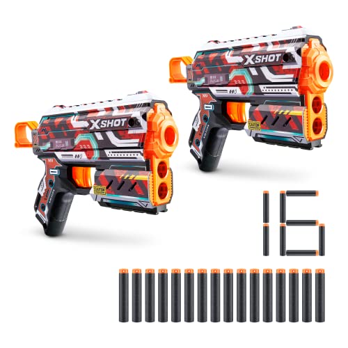 XSHOT Skins Flux Reckoning 2er Set, 16 Schaumstoffdarts mit Air-Pocket-Technologie von XShot