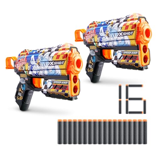 XSHOT Skins Sonic Super Speed Flux Blaster (2 Blasters) – Skin mit Sonic The Hedgehog (16 Darts) von ZURU von XShot