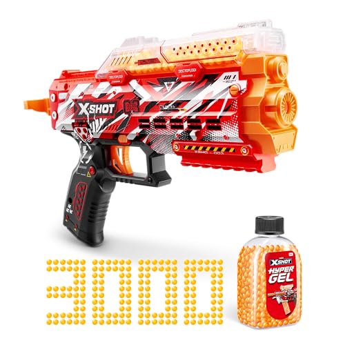 XSHOT Hyper Gel Stinger Blaster, Manual Prime Gel Blaster & 3000 Hyper Gel Balls, 250 Gel Capacity, Goggles, 14+ Years by ZURU (1 Blaster with 3000 Hyper Gel Balls) von XShot